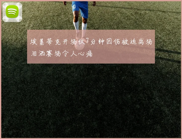 埃基蒂克开场仅7分钟因伤被迫离场泪洒赛场令人心痛